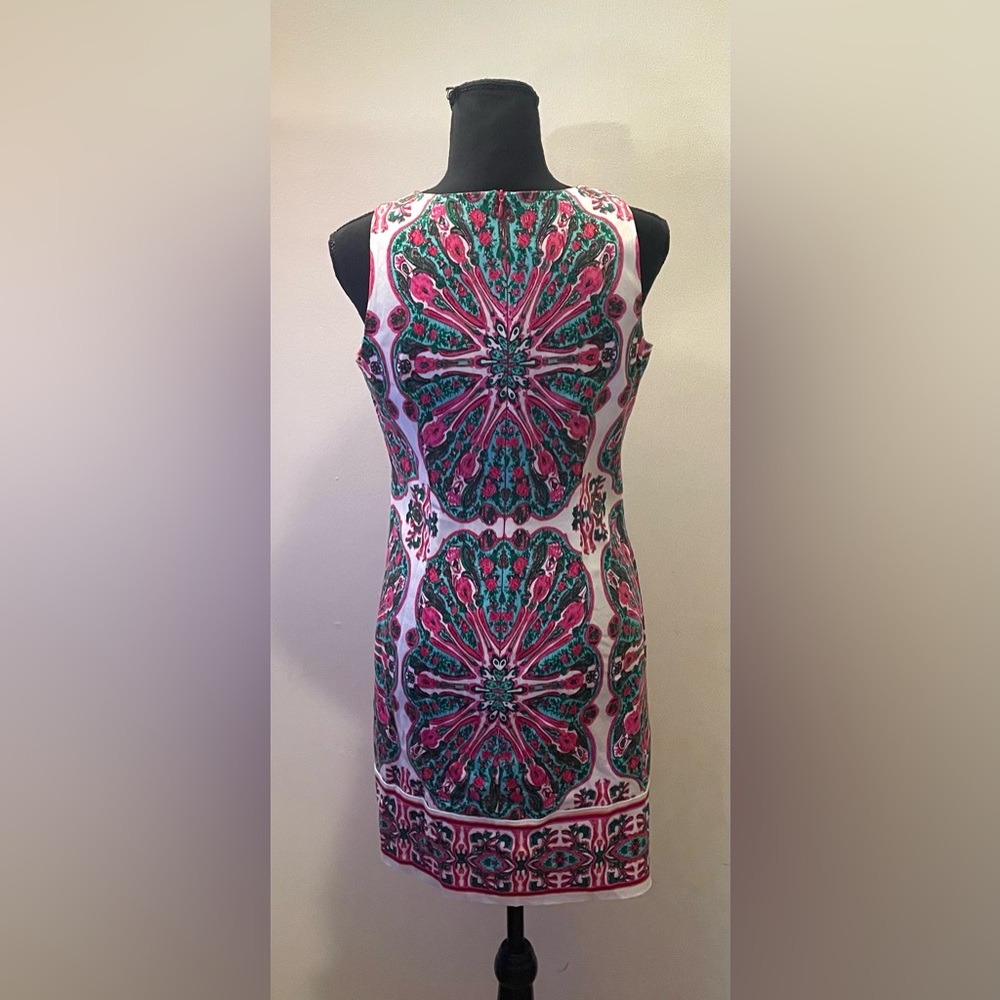 London Times- Pink and Green Floral Dress Size 4 - Picture 7 of 11